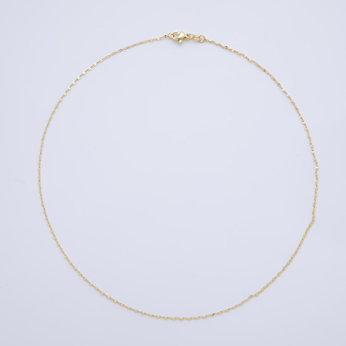 18k gold filled Dapped cable chain necklace 18 inch long ready to wear necklace for layering jewelry inspired WA-4384