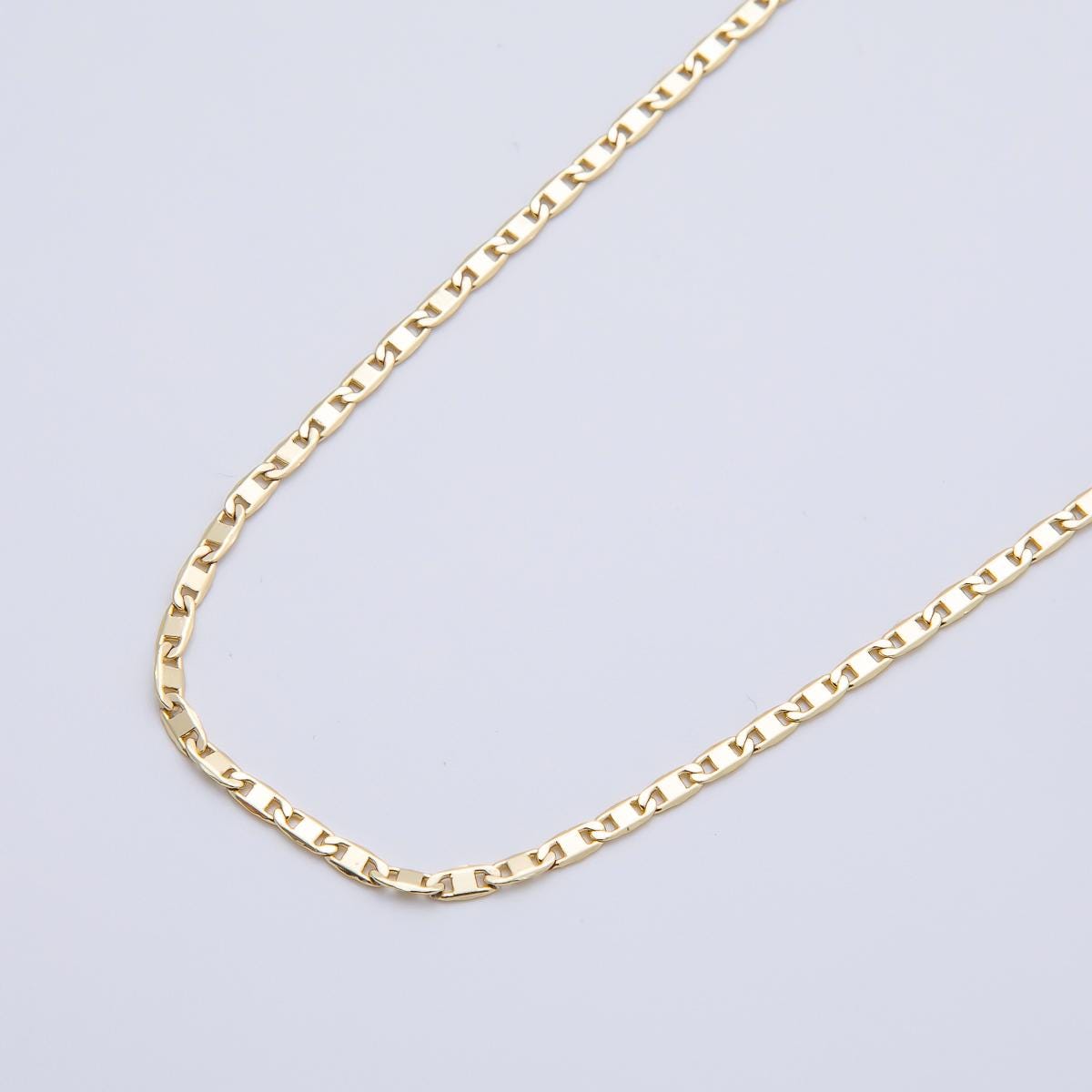 18 inch anchor mariner chain necklace in 18K gold filled | WA-04385