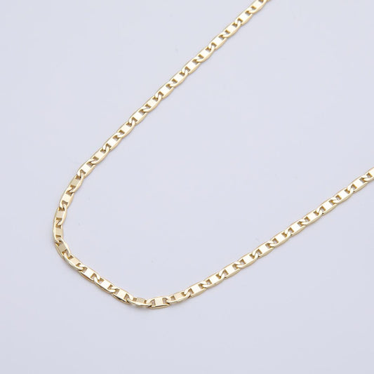 18 inch anchor mariner chain necklace in 18K gold filled | WA-04385