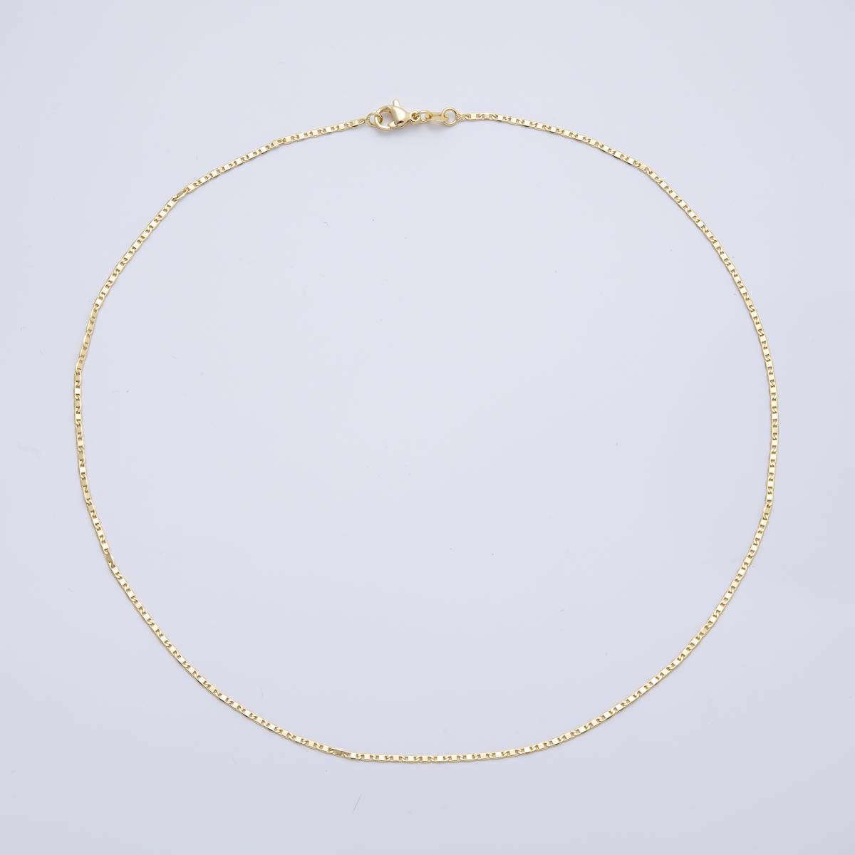 18 inch anchor mariner chain necklace in 18K gold filled | WA-04385
