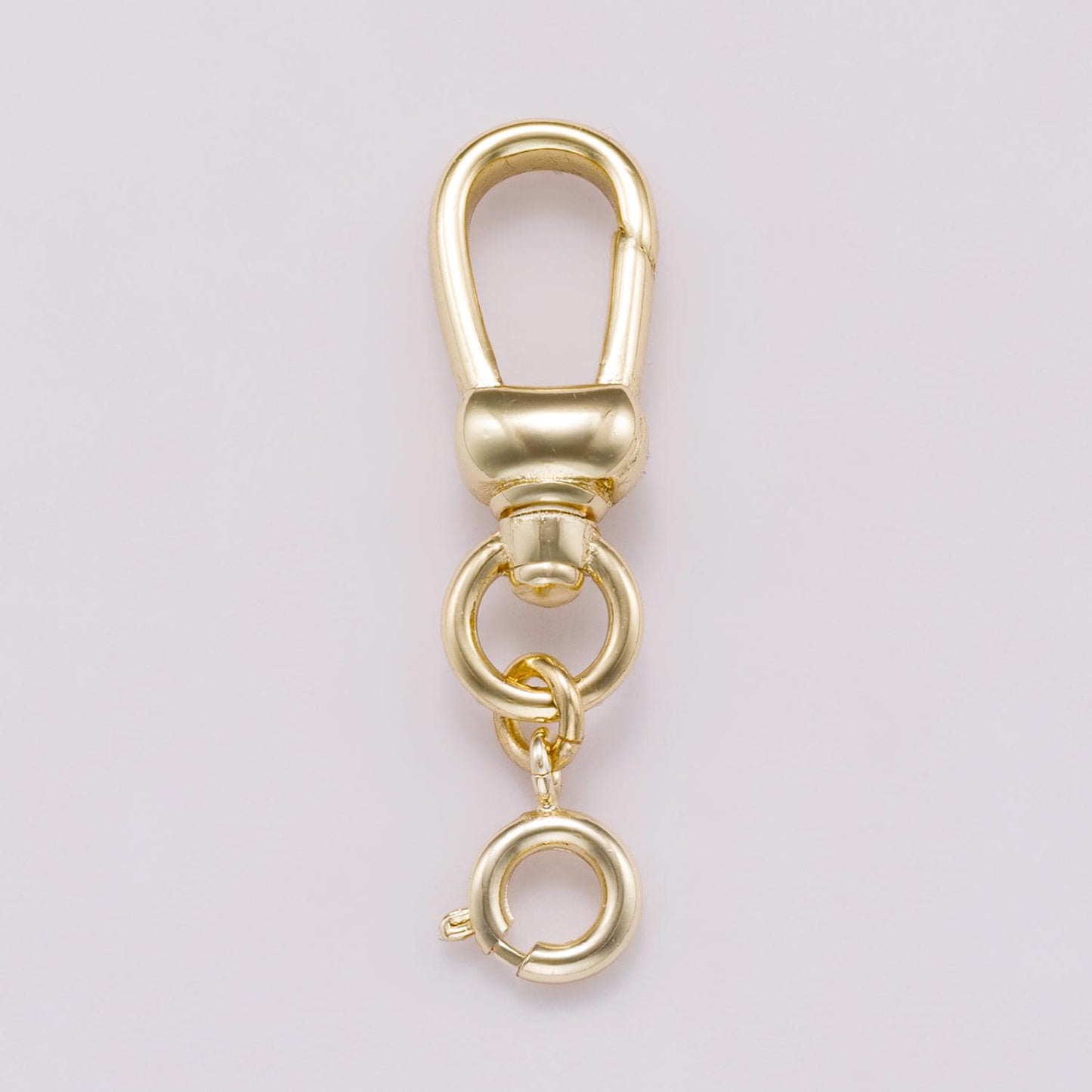16K Gold Filled 35mm Minimalist Swivel Lobster Clasp with Spring Ring Closure Charm Connector Jewelry Making Supply | Findings-00154
