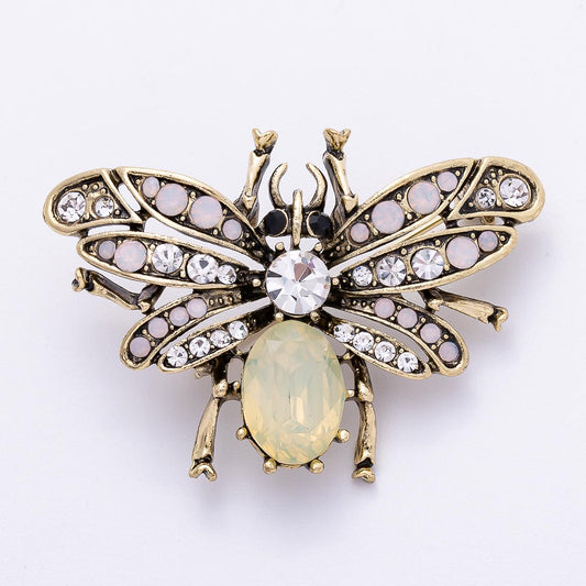 Antique Gold Bee Brooch Vintage Style Insect Pin Honeybee Jewelry Lapel Pin Fashion Accessory for Coats bags scarves | BH-020