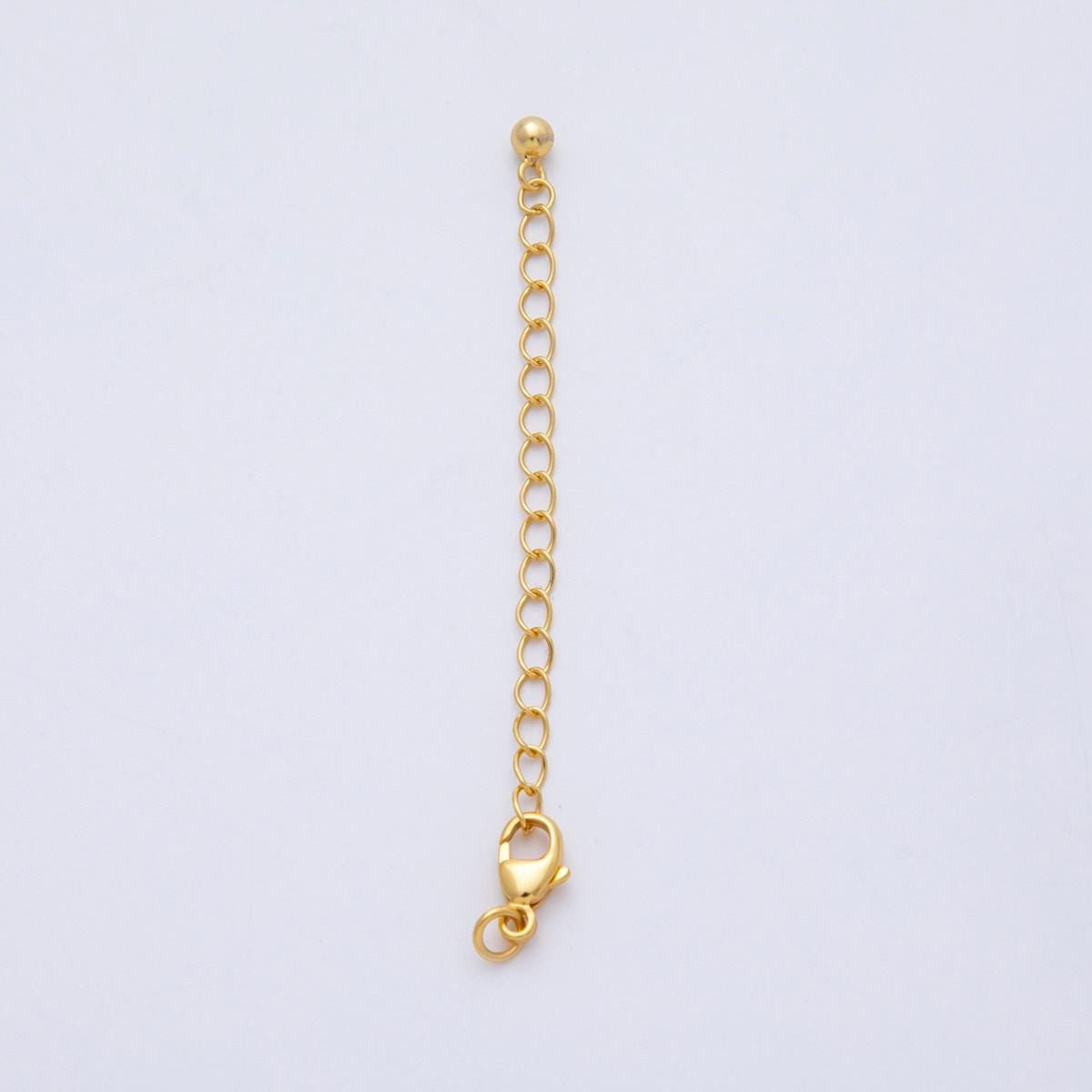 S925 Sterling Silver 2.5mm Minimalist Lobster Clasps 2.5 Inch Extender Ball Closure Findings Adjustable Jewelry for necklace | SL-00712