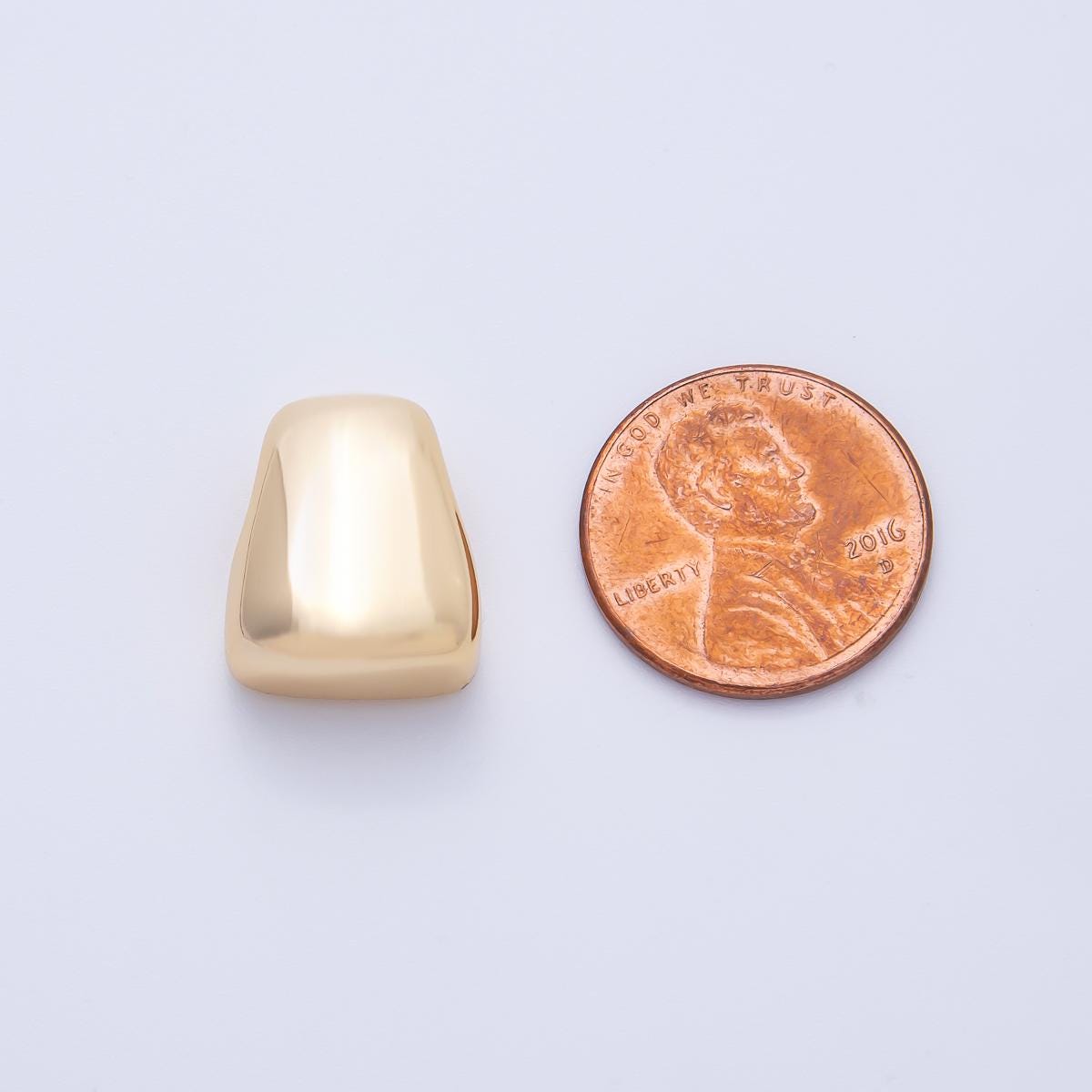 18K Gold Filled 17mm Nugget Irregular Geometric Spacer Bead Abstract Statement Bead Minimalist Finding for Necklaces Bracelets | BEADS-00276