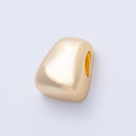 18K Gold Filled 17mm Nugget Irregular Geometric Spacer Bead Abstract Statement Bead Minimalist Finding for Necklaces Bracelets | BEADS-00276