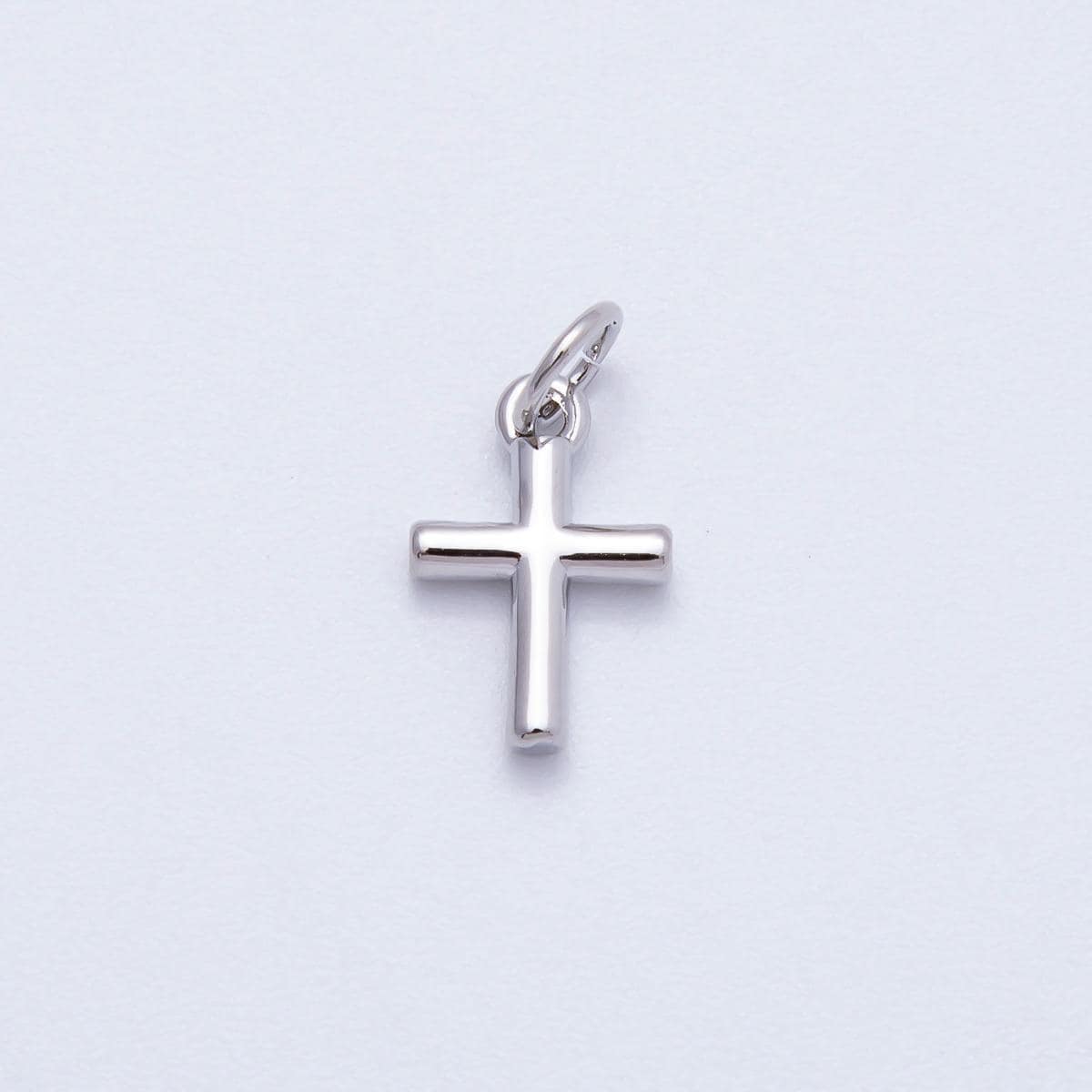 16K Gold Filled 12mm Plain Cross Religious Mini Charm in Gold & Silver Dainty Faith Necklace Component Jewelry Making Supply | Charms-00651