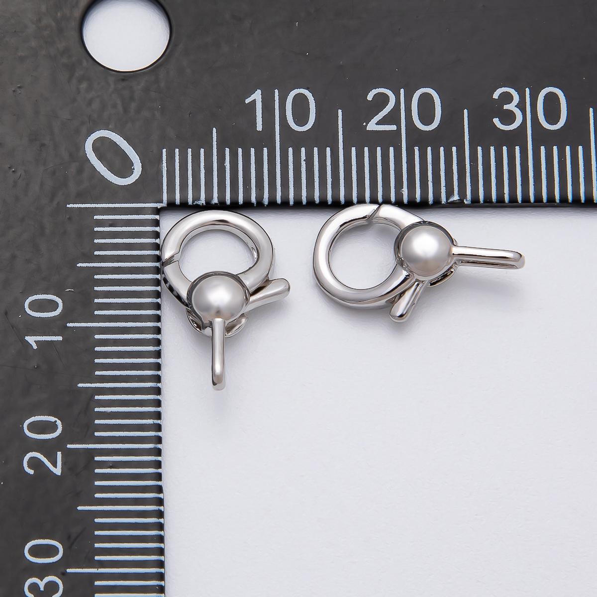16K Gold Filled 16.5mm Round Lobster Claw Clasps Findings in Gold & Silver Modern Chunky Connector Charm Holder DIY Supply | Findings-00148