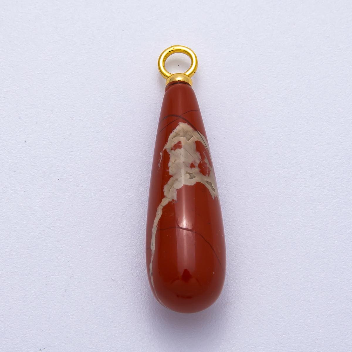 18K Gold Filled 37mm Multicolor Natural Gemstone Long Teardrop Pendant DIY Jewelry Healing Crystal Drops Boho Necklace Supply | Charms-00522