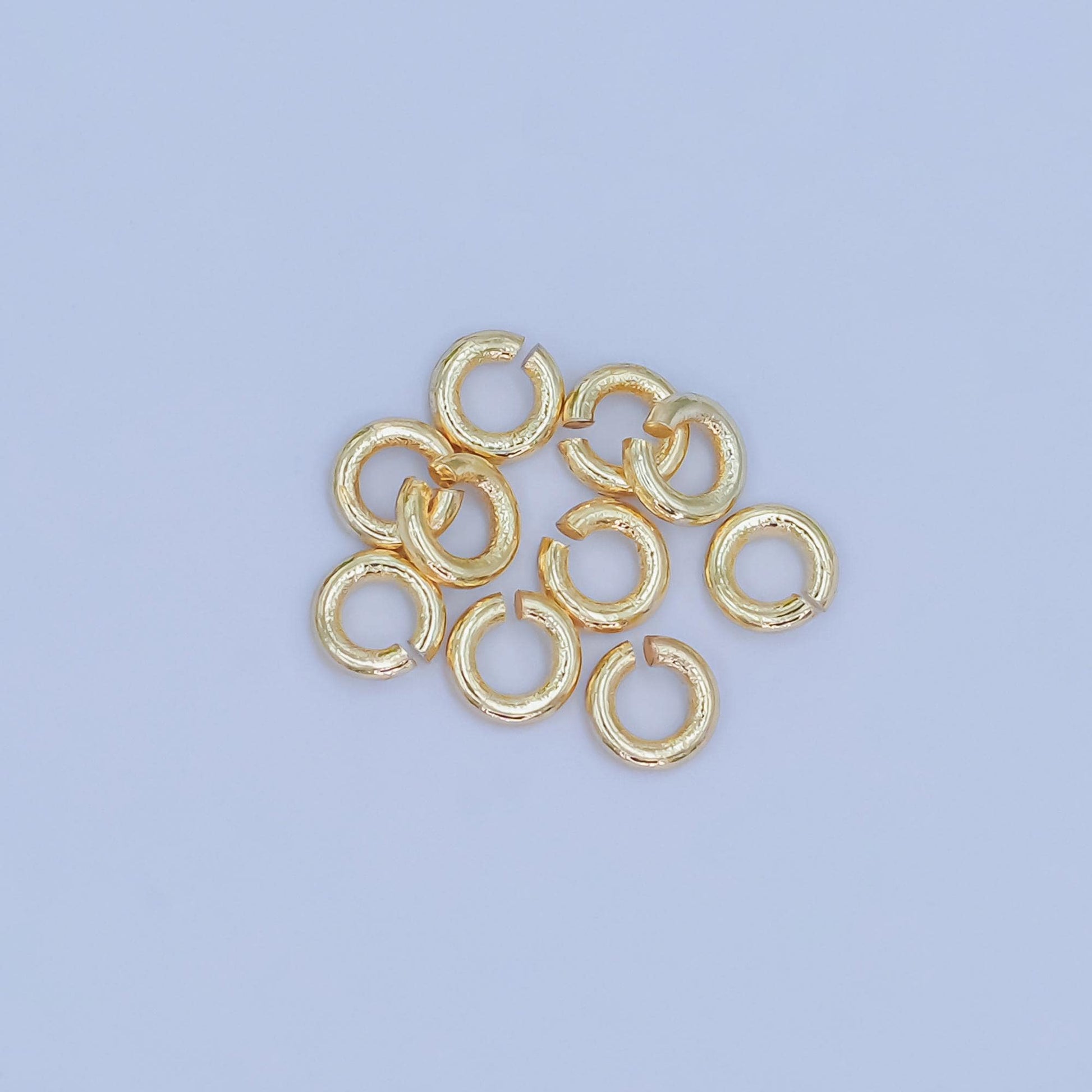 24K Gold Filled 3.5mm x 0.8mm Minimalist Jump Ring Finding Set in Gold & Silver | SP-1615