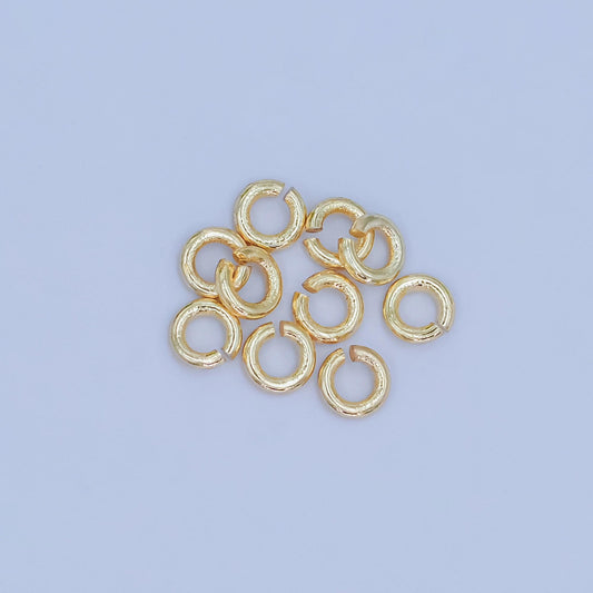 24K Gold Filled 3.5mm x 0.8mm Minimalist Jump Ring Finding Set in Gold & Silver | SP-1615