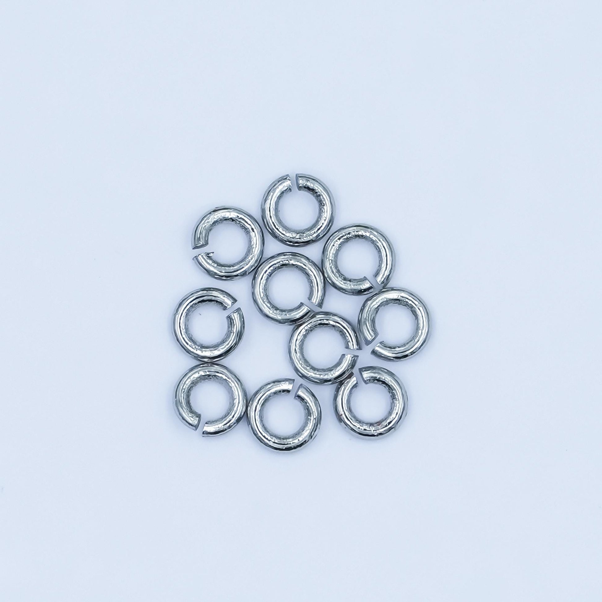 24K Gold Filled 3.5mm x 0.8mm Minimalist Jump Ring Finding Set in Gold & Silver | SP-1615
