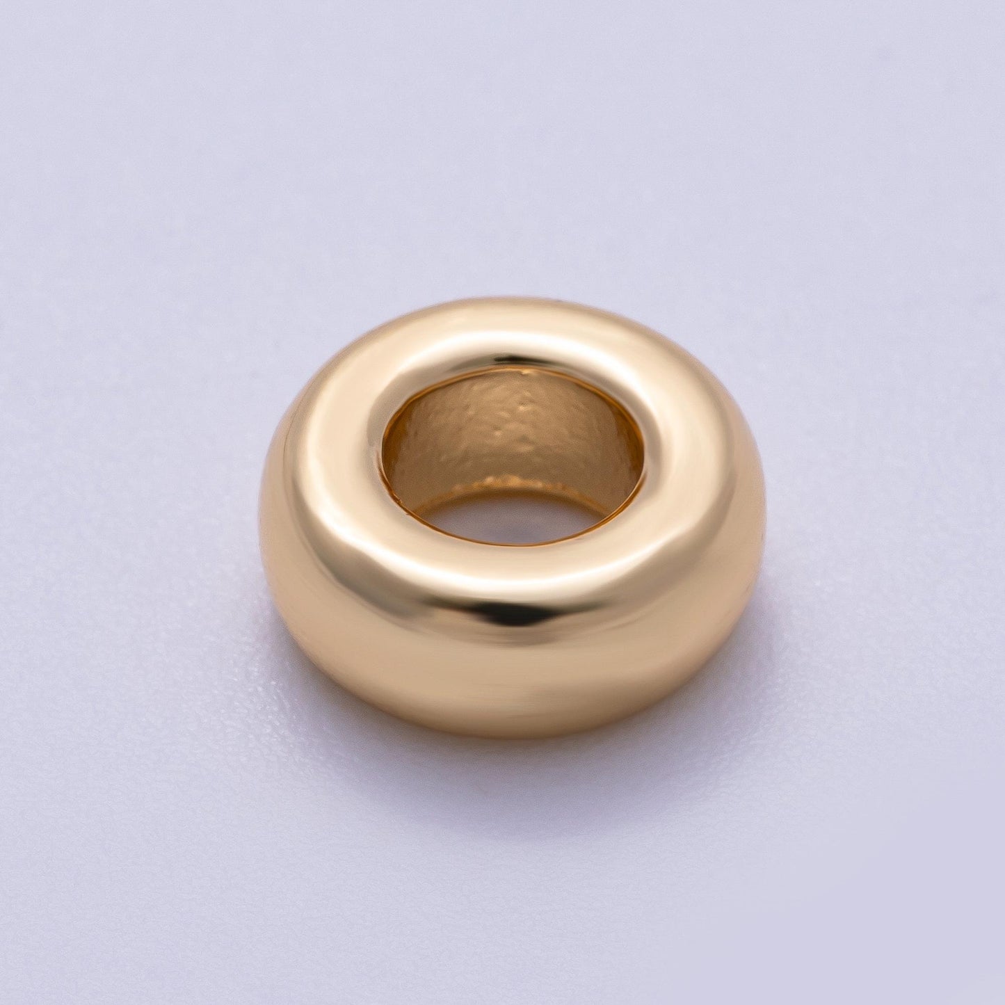16K Gold Filled 10mm Minimalist Round Geometric Spacer Rondelle in Gold & Silver DIY Jewelry Supply Finding for Necklace | Beads-00237