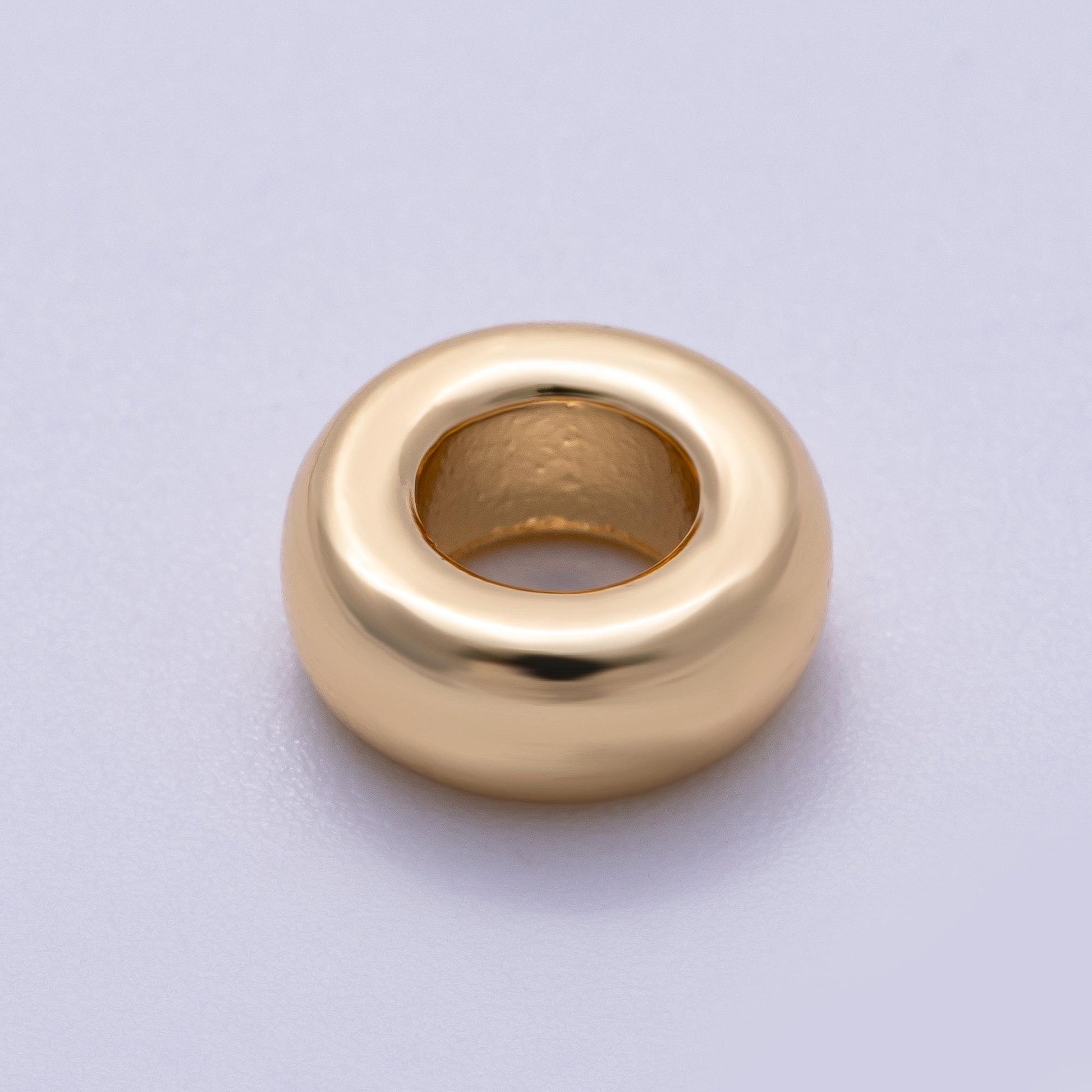 16K Gold Filled 10mm Minimalist Round Geometric Spacer Rondelle in Gold & Silver DIY Jewelry Supply Finding for Necklace | Beads-00237
