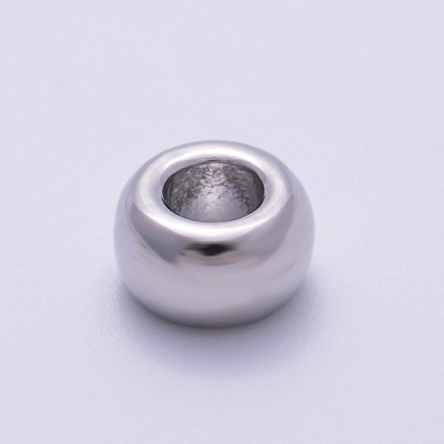 16K Gold Filled 10mm Chubby Round Thick Spacer Rondelle in Gold & Silver Flat Jewelry Findings DIY Supply for Custom Necklace | Beads-00239