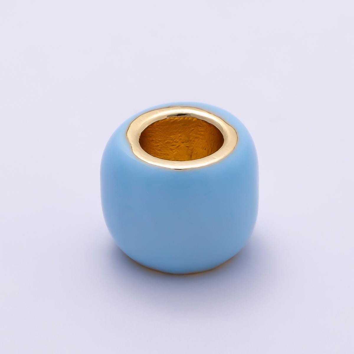 16k Gold Filled 8mm Colorful Enamel Spacer Bead Rondelle Charm Add on for Necklaces and Bracelets DIY Jewelry Making Supply | CHARMS-00302