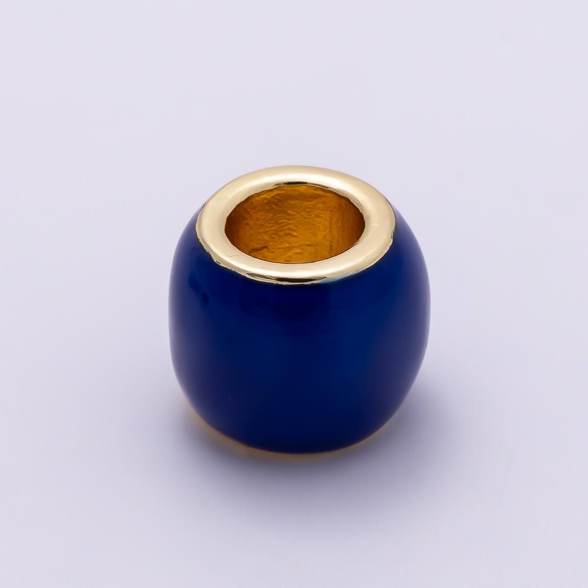 16k Gold Filled 8mm Colorful Enamel Spacer Bead Rondelle Charm Add on for Necklaces and Bracelets DIY Jewelry Making Supply | CHARMS-00302