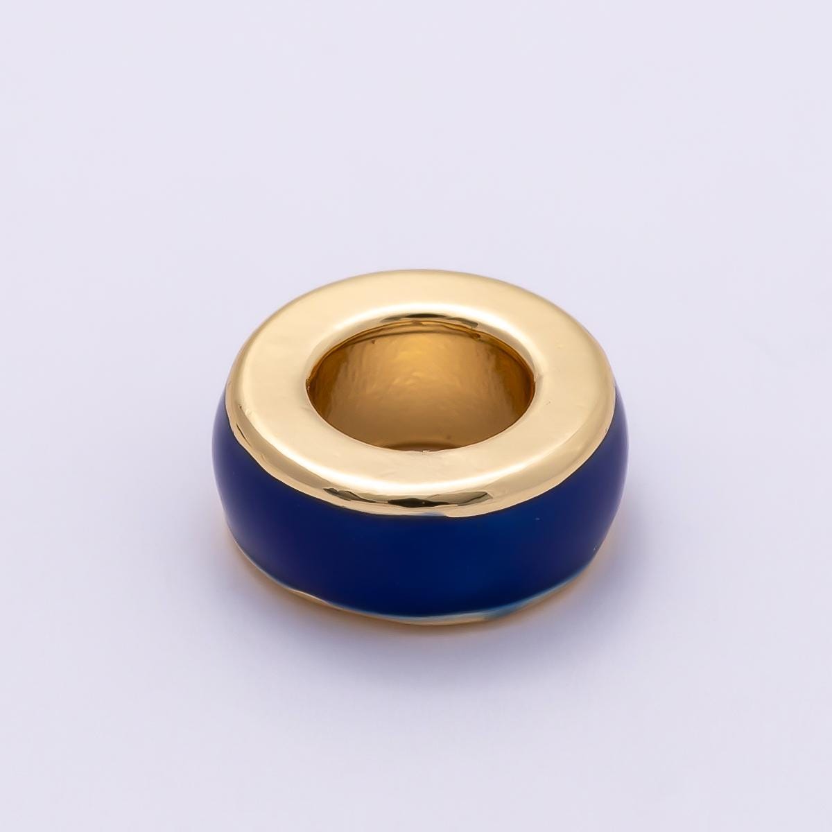 16k Gold Filled 10mm Colorful Enamel Spacer Bead Rondelle Charm Add on for Necklaces and Bracelets DIY Jewelry Making Supply | CHARMS-00313