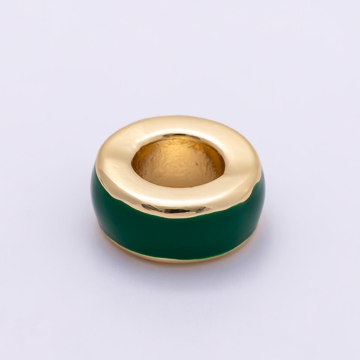 16k Gold Filled 10mm Colorful Enamel Spacer Bead Rondelle Charm Add on for Necklaces and Bracelets DIY Jewelry Making Supply | CHARMS-00313
