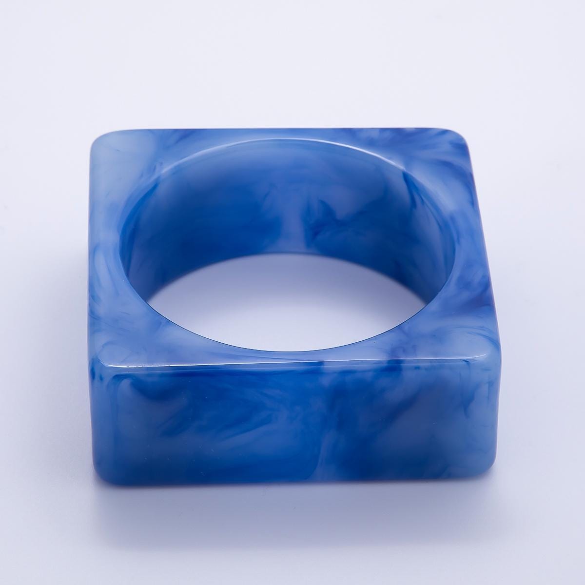 Chunky Square Resin Cuff Bracelet, Wide Acrylic Bangle Tortoiseshell Bracelet WA-4375
