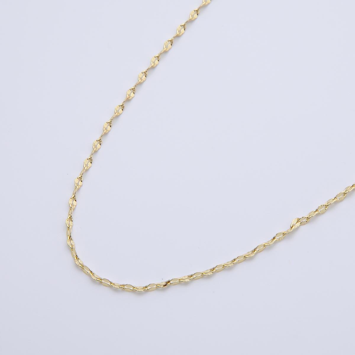 18k gold filled Dapped cable chain necklace 18 inch long ready to wear necklace for layering jewelry inspired WA-4384