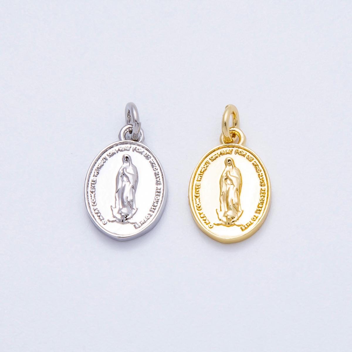 18K Gold Filled Dainty Virgin Mary Pendant Our Lady of Guadalupe Charm | CHARMS-645