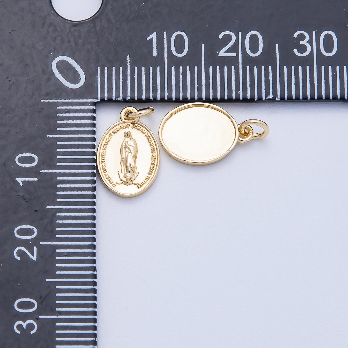 18K Gold Filled Dainty Virgin Mary Pendant Our Lady of Guadalupe Charm | CHARMS-645