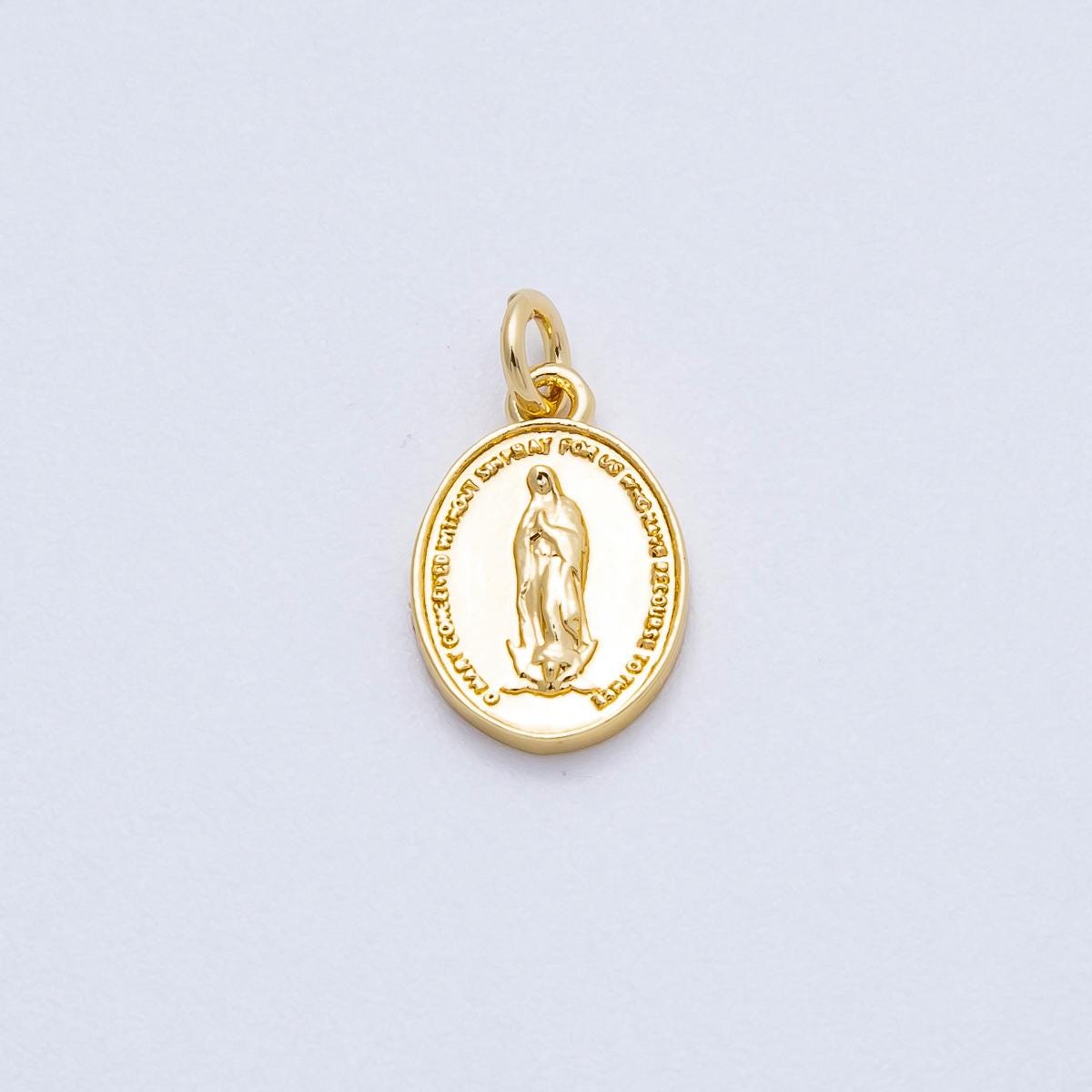 18K Gold Filled Dainty Virgin Mary Pendant Our Lady of Guadalupe Charm | CHARMS-645