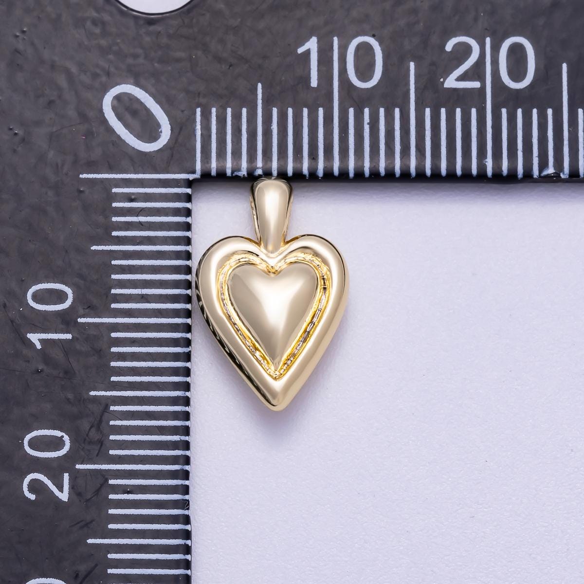 16K Gold Filled 16mm Minimalist Chubby Love Heart Pendant Dainty Jewelry DIY Jewelry Making Supply custom necklace bracelet | Charms-00632