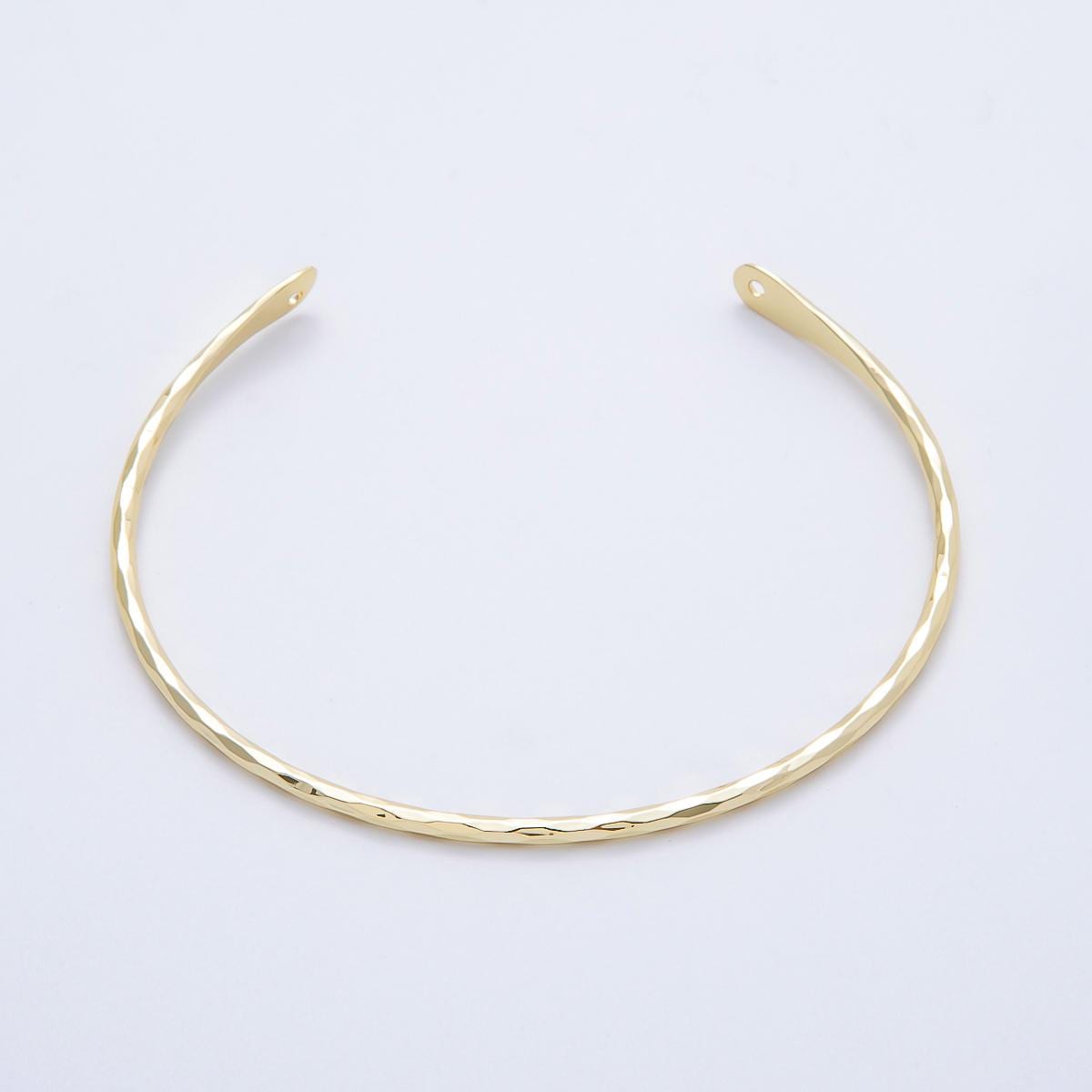 18K Gold Filled Classic Minimalist Half Cuff Bracelet- Half Bracelet Finding for Bangle Supply WA-4457