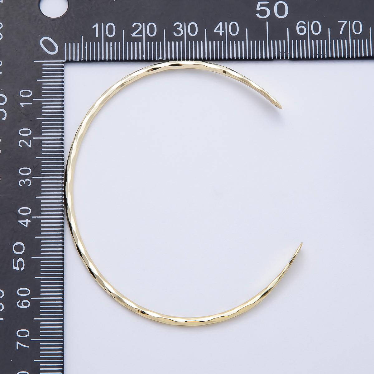 18K Gold Filled Classic Minimalist Half Cuff Bracelet- Half Bracelet Finding for Bangle Supply WA-4457