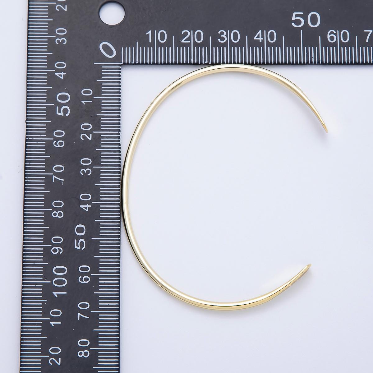 18K Gold Filled Minimalist Half Cuff Bracelet- Half Bracelet Finding for Bangle Supply WA-4458