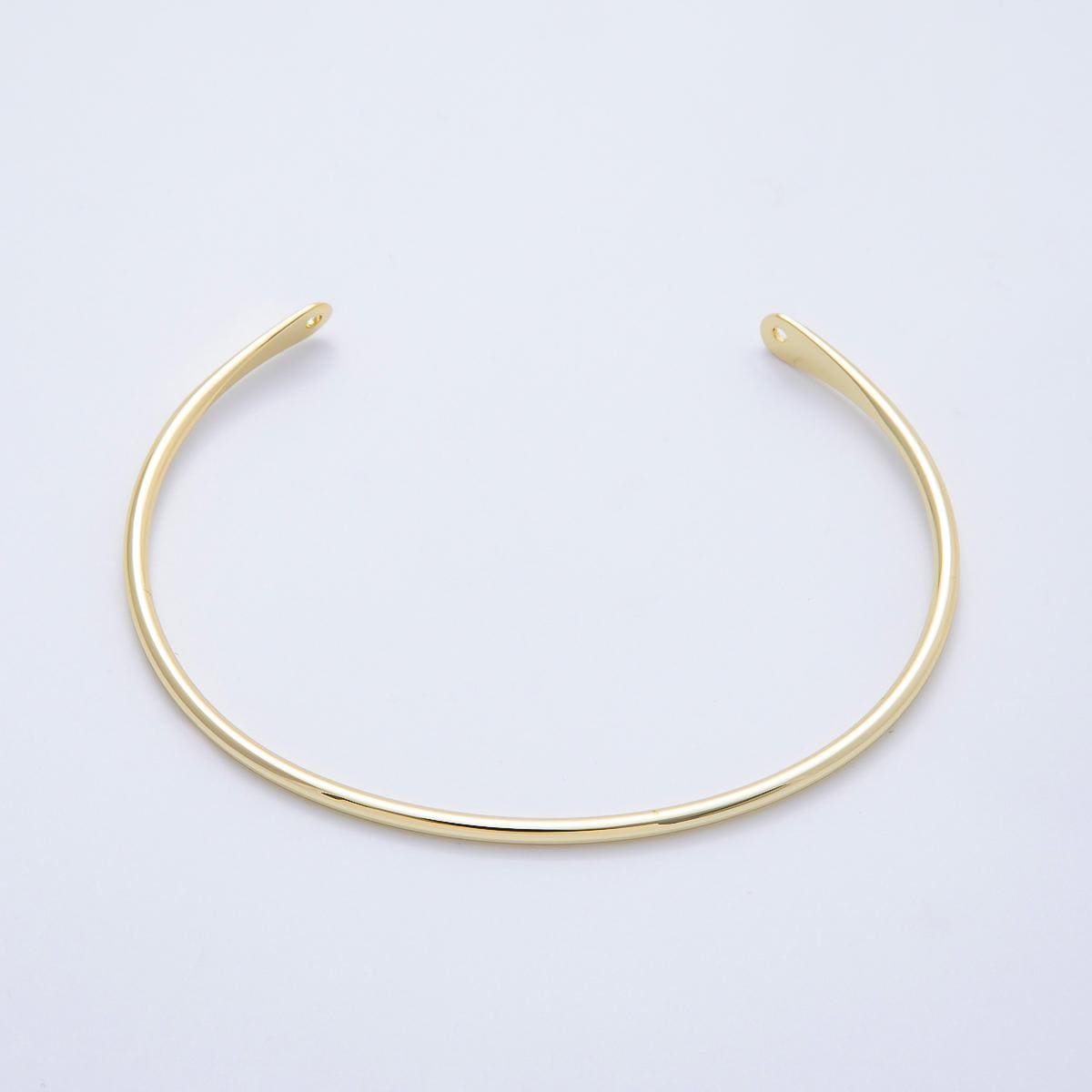 18K Gold Filled Minimalist Half Cuff Bracelet- Half Bracelet Finding for Bangle Supply WA-4458