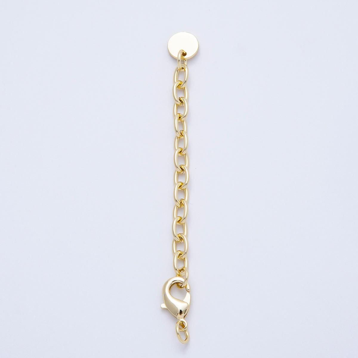 16k Gold Filled Extender Chain with Lobster Clasp Necklace Extension Piece Jewelry Supply for custom length chains | FINDINGS-00168