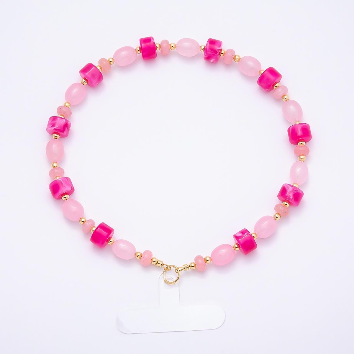 Colorful Beaded Phone Wrist Strap 40mm Chunky Boho Lanyard Wristlet Accessories | WB-00332