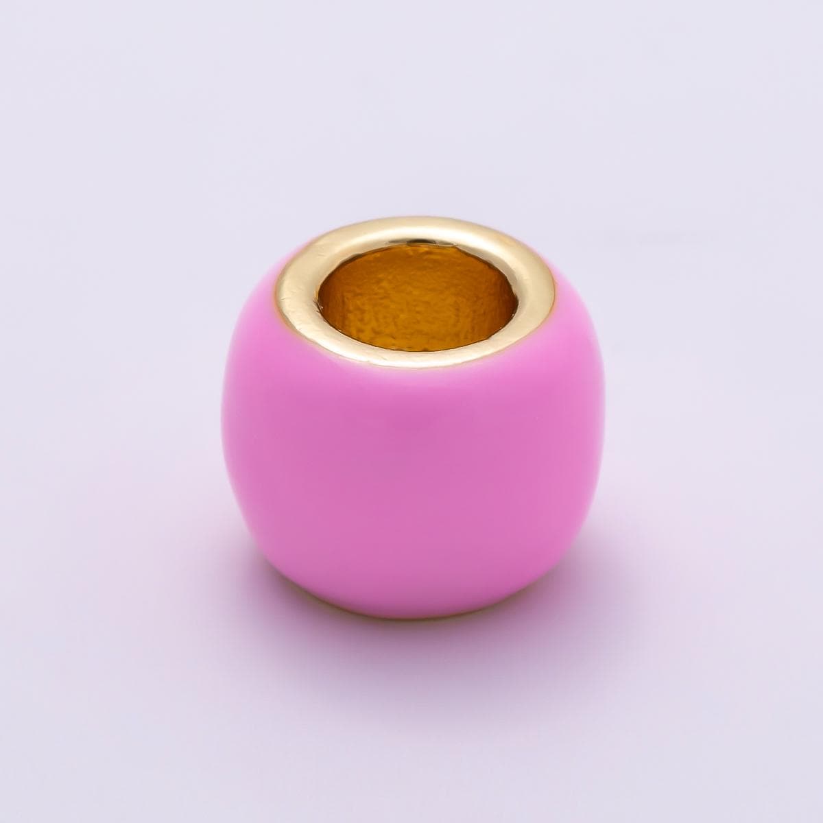 16k Gold Filled 8mm Colorful Enamel Spacer Bead Rondelle Charm Add on for Necklaces and Bracelets DIY Jewelry Making Supply | CHARMS-00302