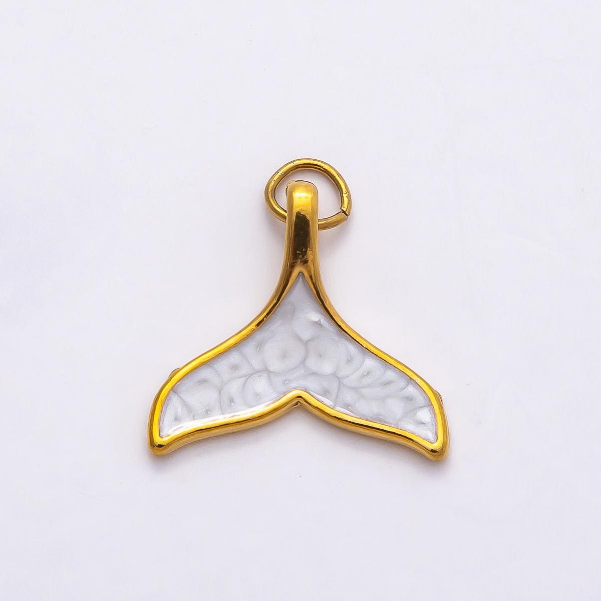 18k Stainless Steel Gold Whale Tail Charms Mermaid Tail Pendant Ocean Animal Inspired Jewelry DIY Necklace Birthday Gift | CHARMS-00775