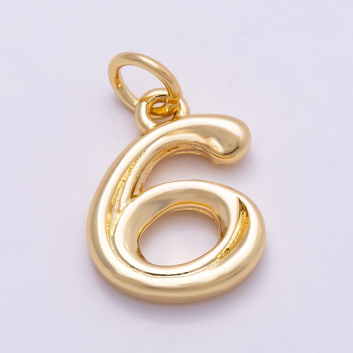 Dainty Gold Number Charm Pendant Lucky Number Age Birthday Pendant | Charms-878