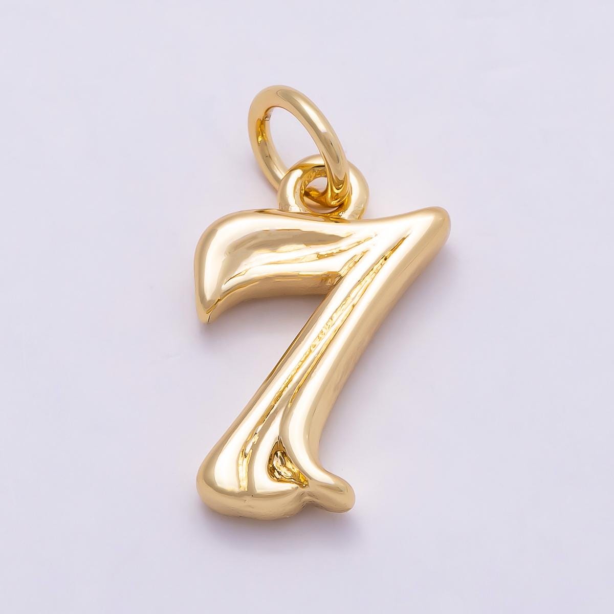 Dainty Gold Number Charm Pendant Lucky Number Age Birthday Pendant | Charms-878