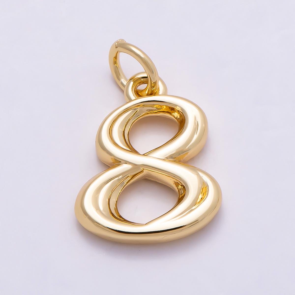 Dainty Gold Number Charm Pendant Lucky Number Age Birthday Pendant | Charms-878