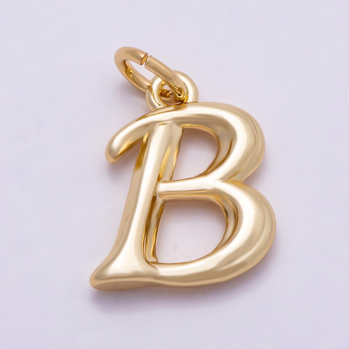 16k Gold Filled 14mm Initial Alphabet Bubble Charms Puffy Letter Pendant DIY Jewelry Making Supplies custom Necklace Bracelet | CHARMS-00908