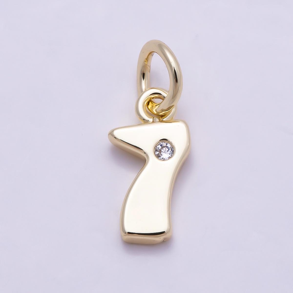 18K Gold Filled Number Charm Cute Numerical Pendant Lead Free Cadmium Free Nickel Personalize Bracelet Necklace Supply Charm-896