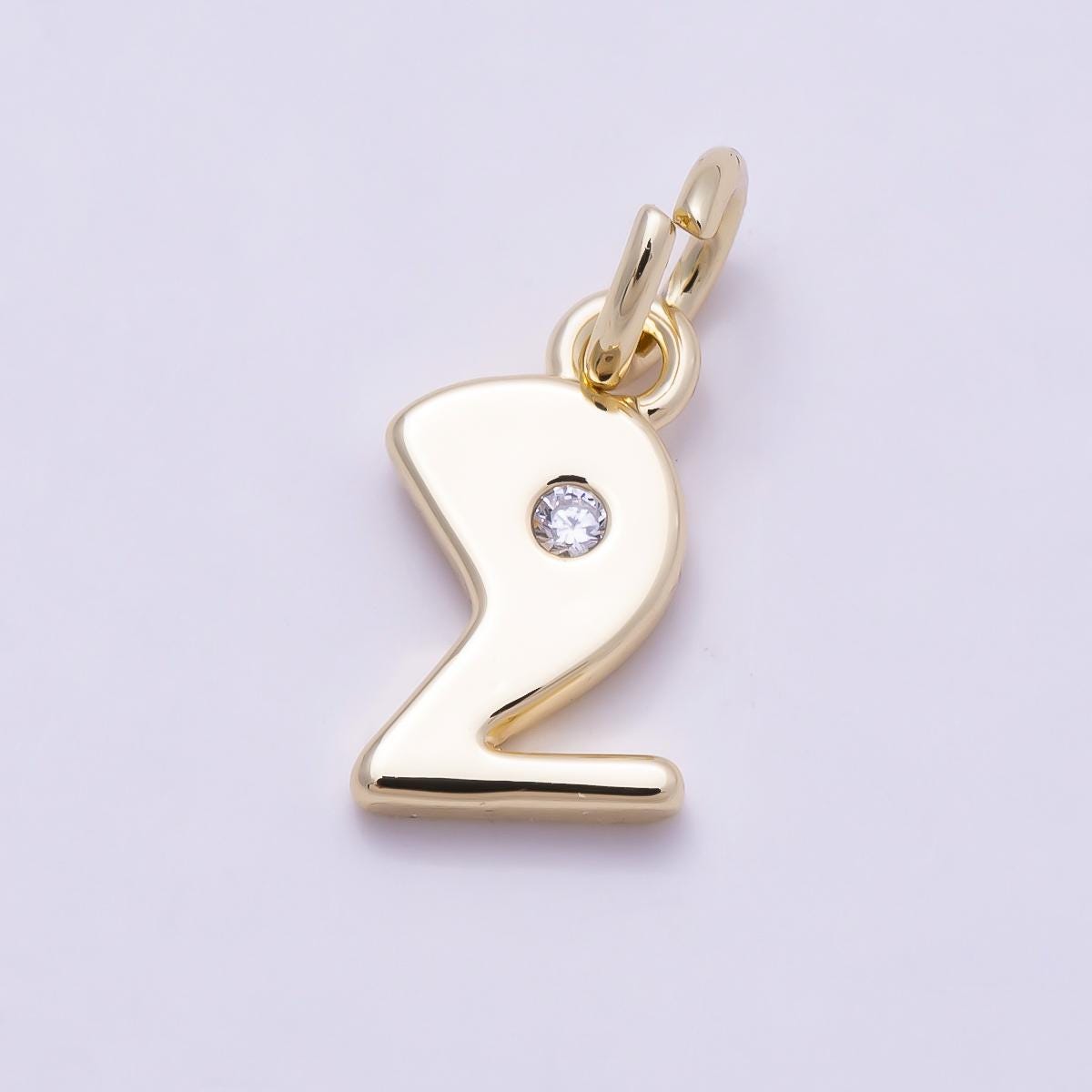 18K Gold Filled Number Charm Cute Numerical Pendant Lead Free Cadmium Free Nickel Personalize Bracelet Necklace Supply Charm-896