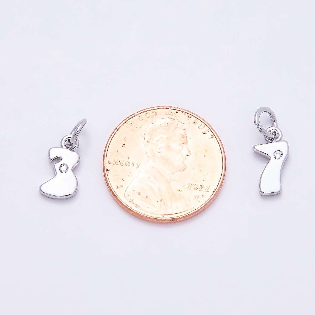 Silver Number Pendant Number Charm for DIY Jewelry Finding Necklace Bracelet Charms-899