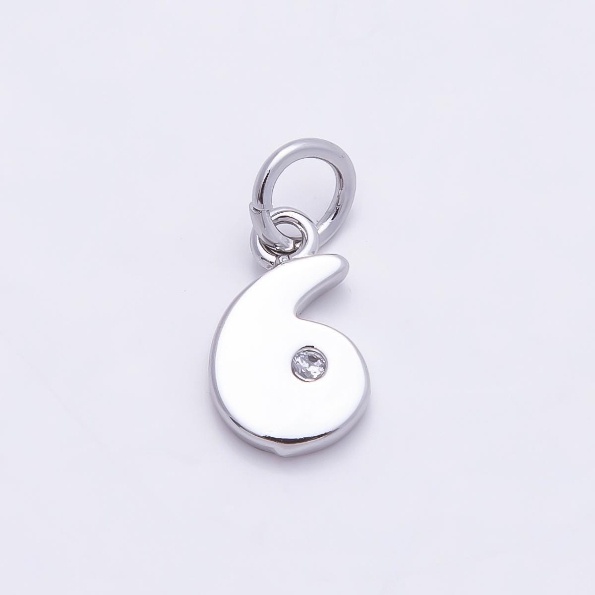 Silver Number Pendant Number Charm for DIY Jewelry Finding Necklace Bracelet Charms-899