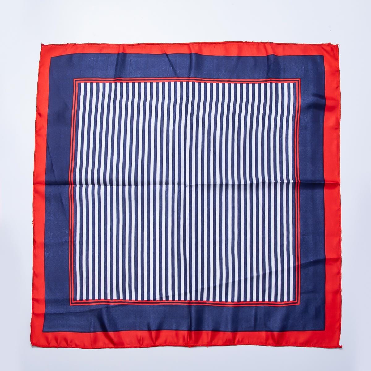 Patriotic Satin Scarf American Flag Bandana 4th of July Neckwear Red White Blue Headscarf Striped Silk Feel Neckerchief Ribbon | WA-4626
