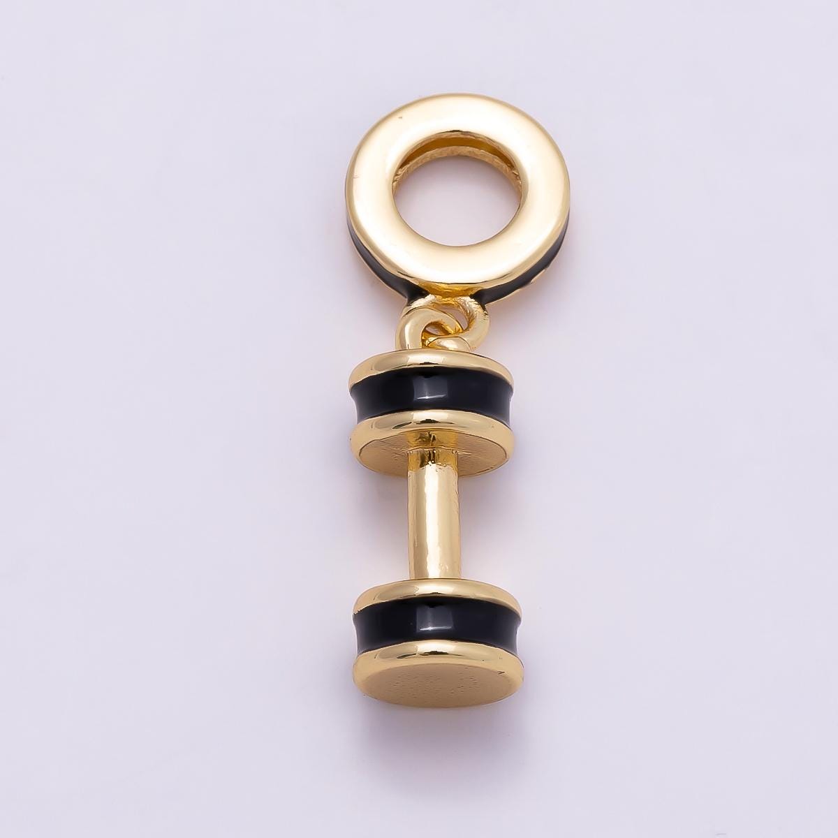 Mini Dumbbell Dangle Charms Drop Pendant Rondelle Fitness Pendant Beads for Handmade Jewelry Gift Making CHARMS-00964