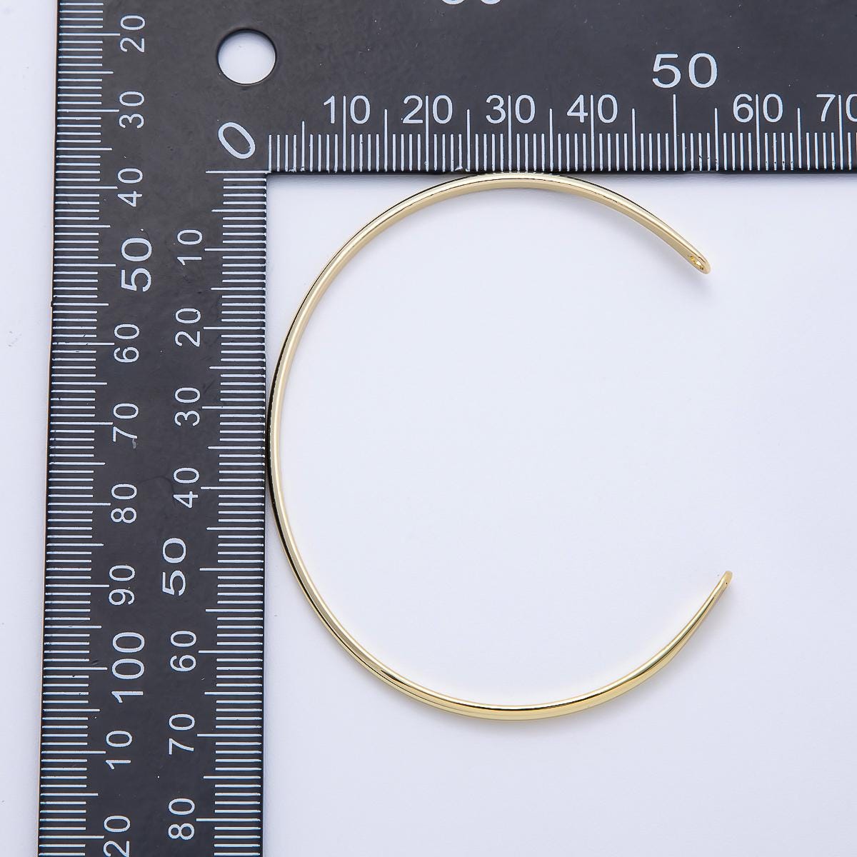 18K Gold Filled Minimalist Half Cuff Bracelet- Half Bracelet Finding for Bangle Supply WA-4459