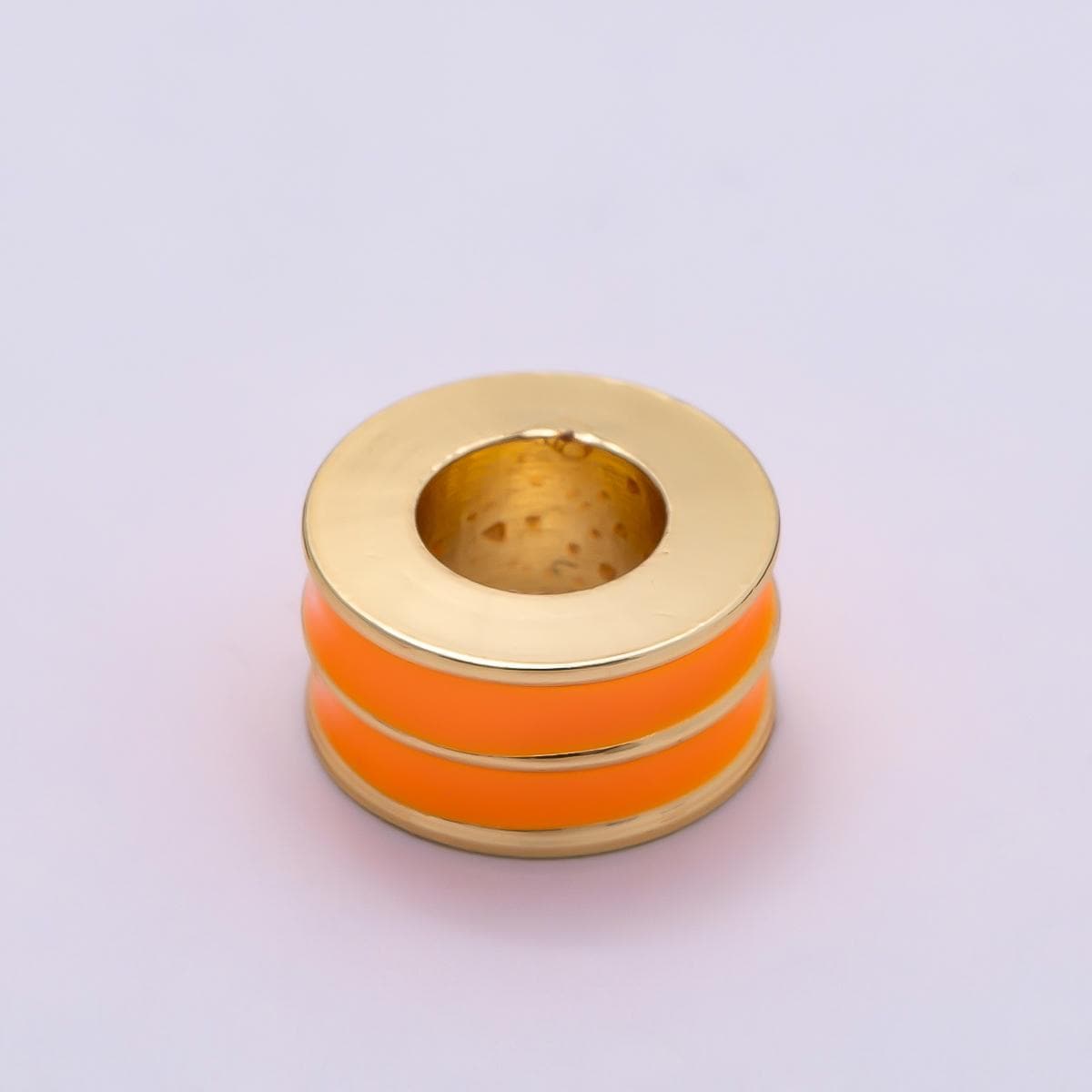 16k Gold Filled 10mm Colorful Enamel Rondelle Spacer Beads Disc Charm for Jewelry Making Supplies for custom Necklace Bracelet | BEADS-00327