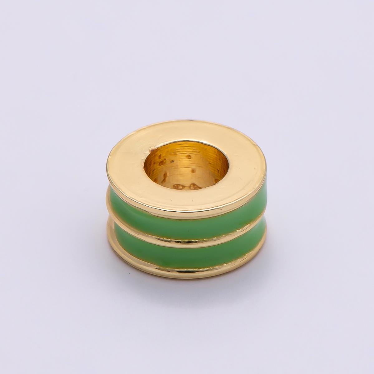 16k Gold Filled 10mm Colorful Enamel Rondelle Spacer Beads Disc Charm for Jewelry Making Supplies for custom Necklace Bracelet | BEADS-00327