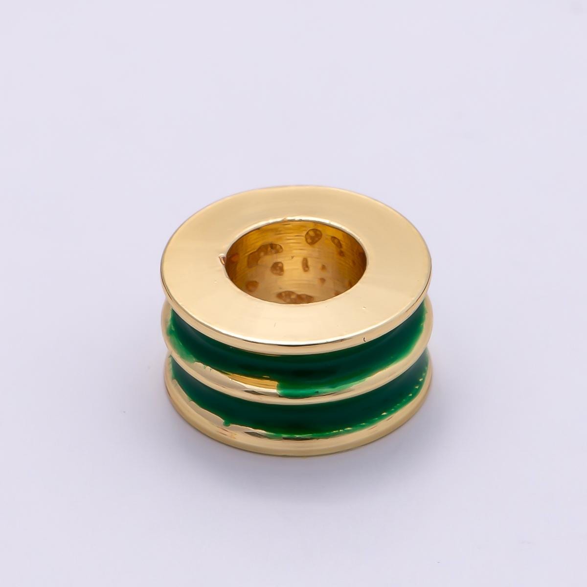 16k Gold Filled 10mm Colorful Enamel Rondelle Spacer Beads Disc Charm for Jewelry Making Supplies for custom Necklace Bracelet | BEADS-00327